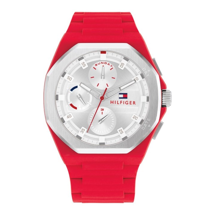 Tommy Hilfiger 1792123 Red Silicone Strap Watch - W95336