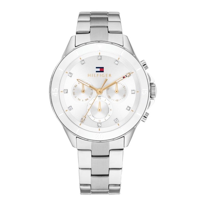 Tommy Hilfiger 1782707 White Ceramic Bezel Bracelet Watch - W95337