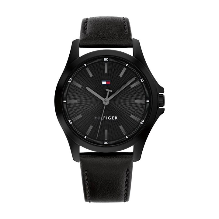 Tommy Hilfiger 1792190  Black Leather Strap Watch - W95362