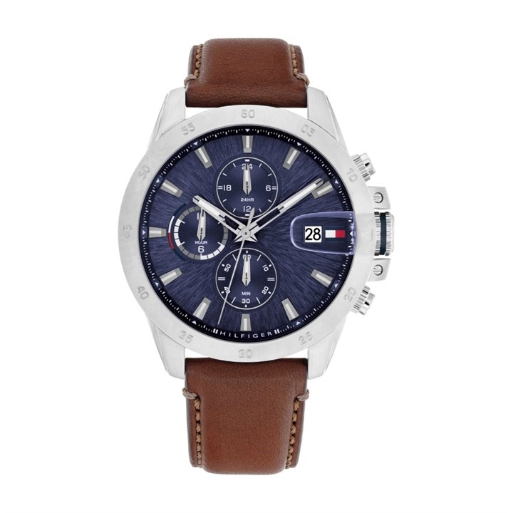 Tommy Hilfiger 1792195 Brown Leather Strap Watch - W95368