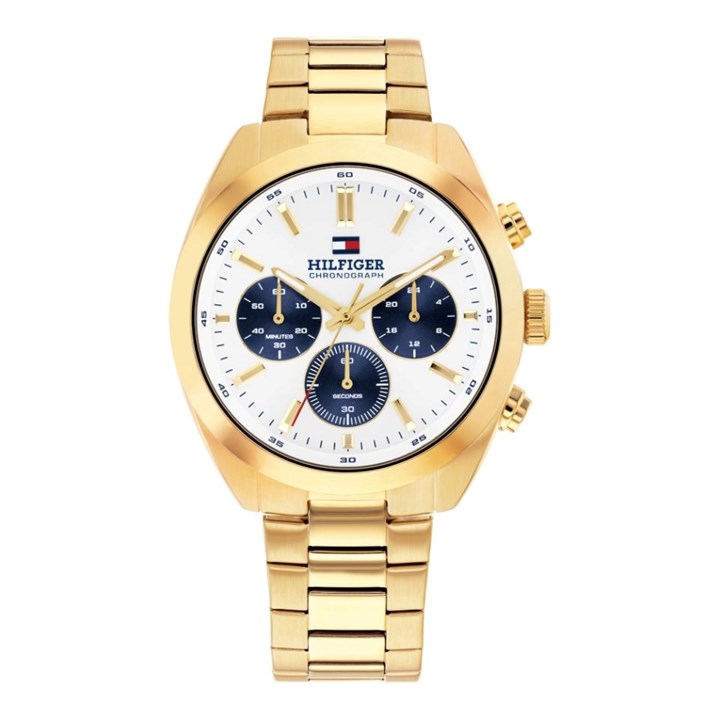 Tommy Hilfiger 1710723 Chronograph Gold Tone Bracelet Watch - W95382