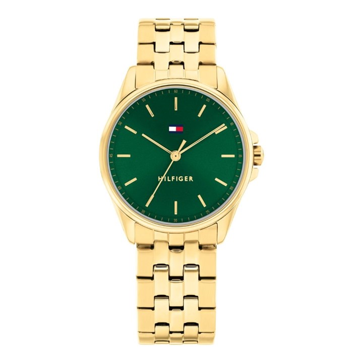 Tommy Hilfiger 1782799 Gold Tone Green Dial Bracelet Watch - W95400