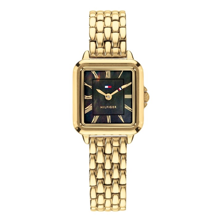 Tommy Hilfiger 1782916  Gold Tone Black Dial Bracelet Watch - W95462