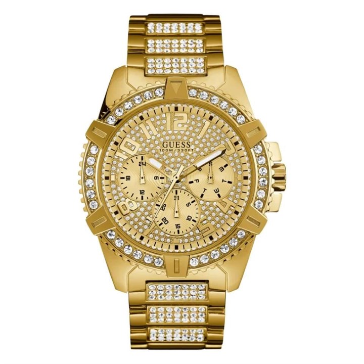 GUESS W0799G2 Frontier Gold Plated Crystal Bracelet Watch - W96231