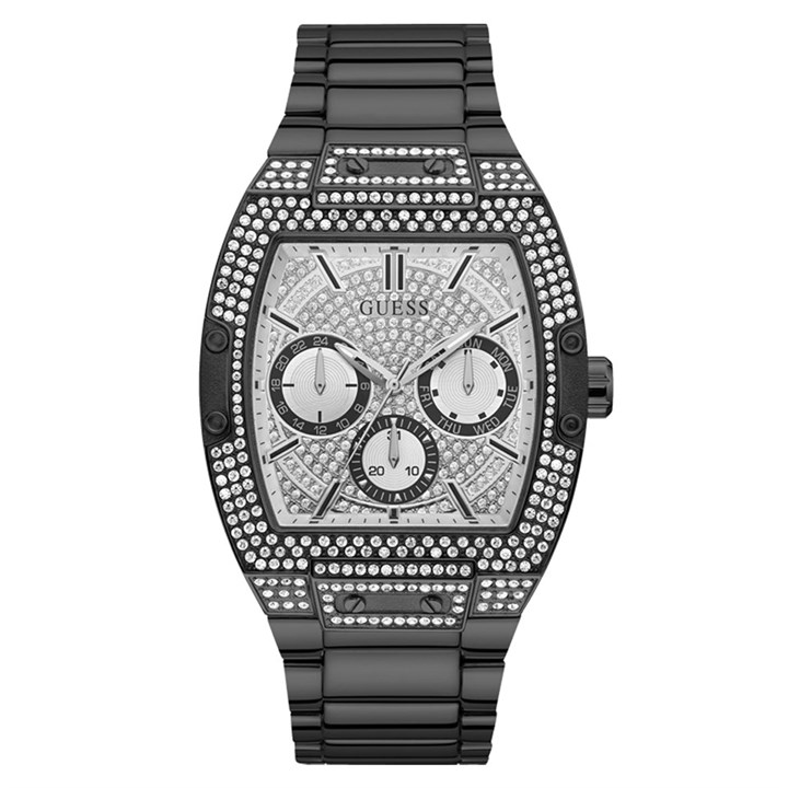 GUESS GW0094G3 Black Crystal Bezel Bracelet Watch - W96236