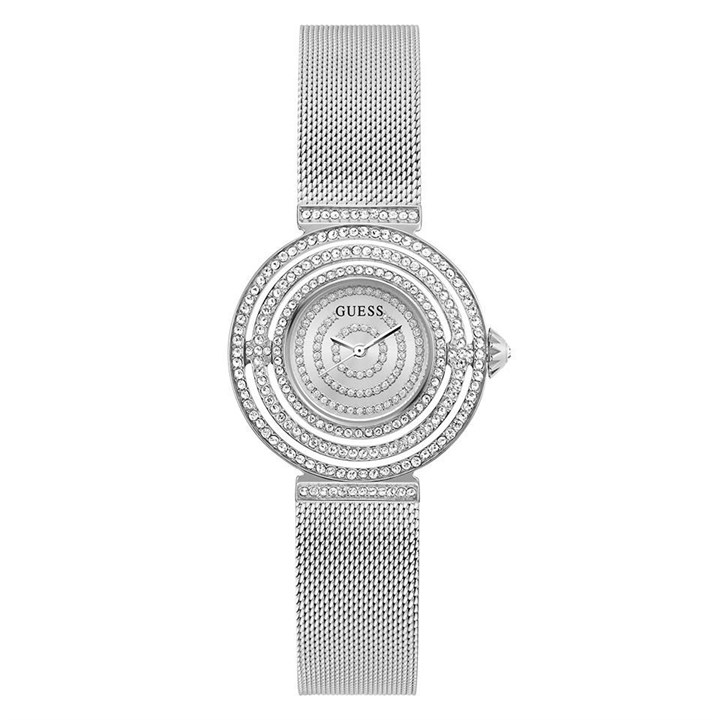 GUESS GW0550L1 Dream Silver Tone Mesh Bracelet Stone Set - W96273