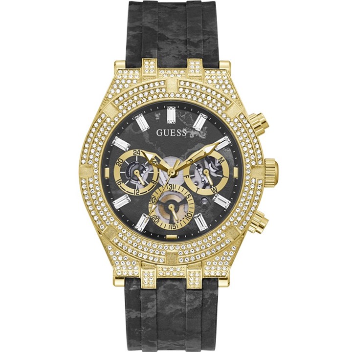 GUESS GW0418G2 Continental Black Resin Strap Watch - W96279