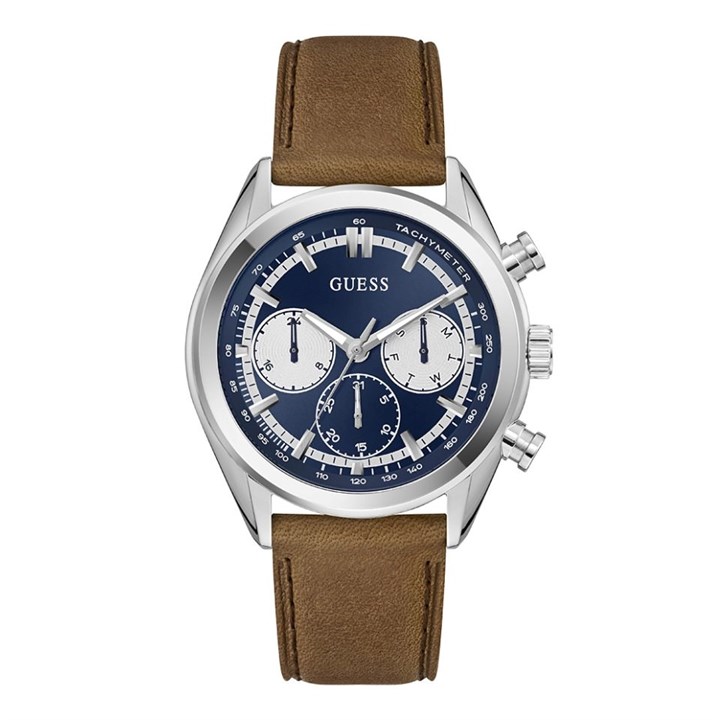 GUESS GW0972G1 Dawson Chronograph Brown Leather Watch - W96401