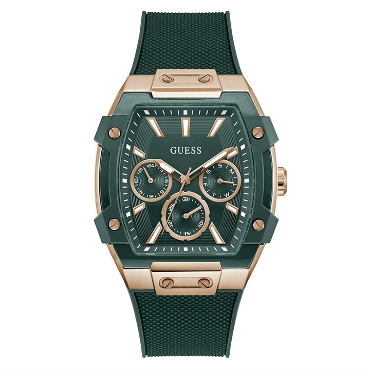 GUESS GW0956G6 Phoenix Green Silicone Strap Watch - W96424