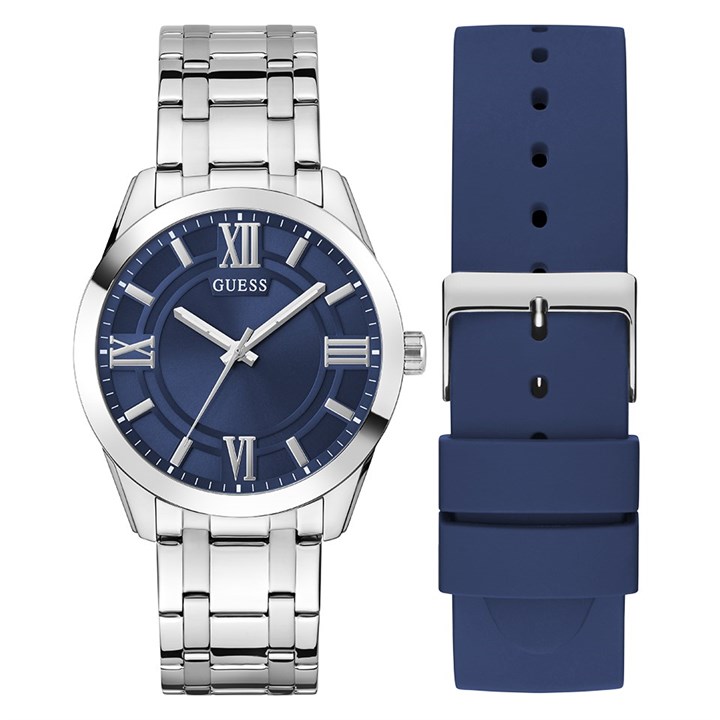 GUESS GW1008G1 Elliot Blue Dial Watch With Interchangeable Strap - W96429