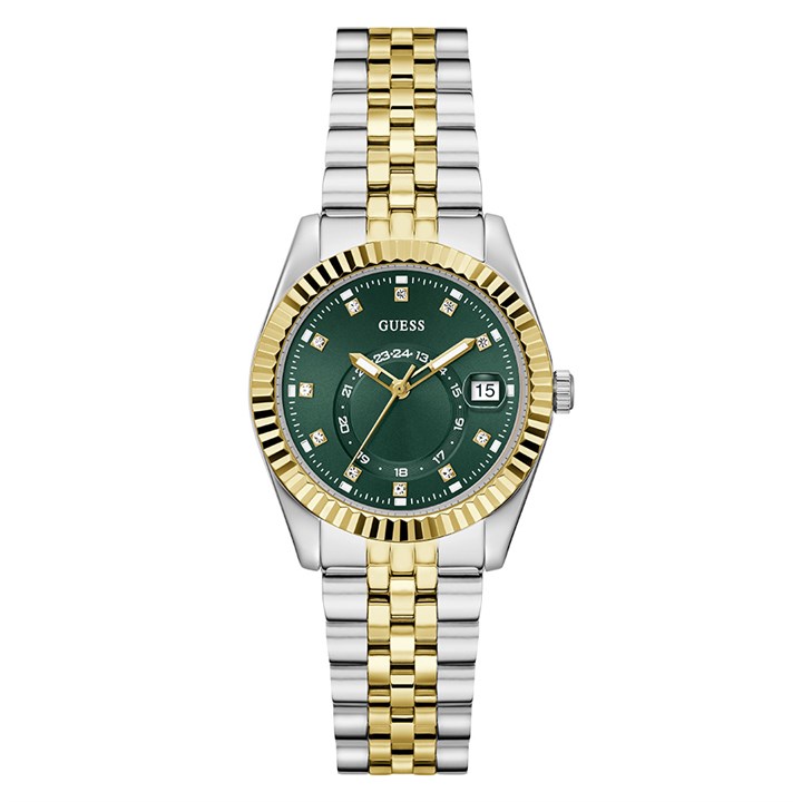 Guess GW0936L3 Jada Two Tone Green Dial Bracelet Watch - W96452