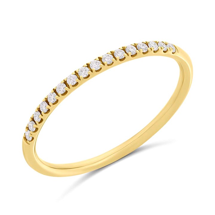 18ct gold 15pt diamond claw set eternity ring - X11178