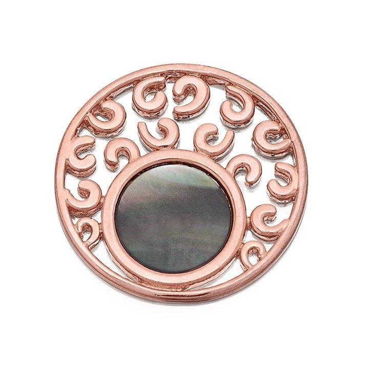 Sterlina Milano Rose Gold Plated Sunrise Coin - Large - X40877
