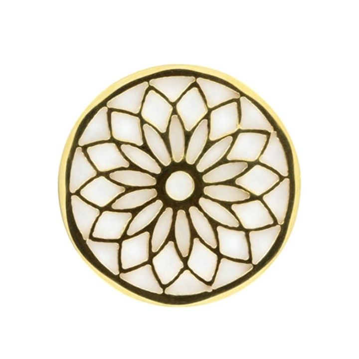 Sterlina Milano Gold Tone Open Flower Coin - Small - X40902