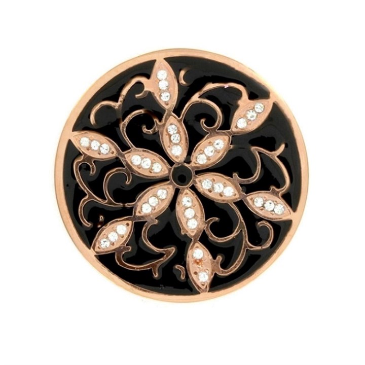 Sterlina Milano Rose Crystal Flower Coin - Small - X40930