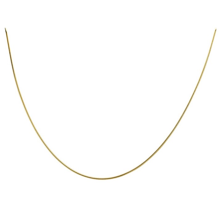 9ct Gold Round Snake Chain - 16in - X50156