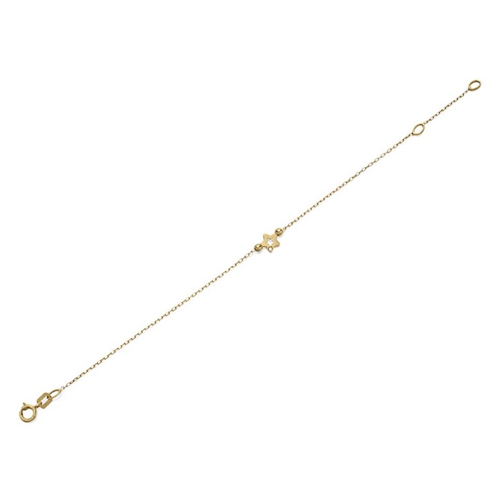 Bella Baby 9ct Gold Star Bracelet - 5.5in - X51039