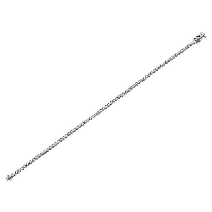 9ct White Gold Diamond Tennis Bracelet - 3/4ct - X51058