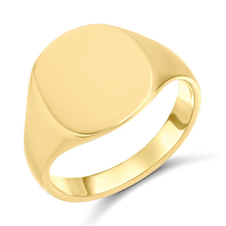 9ct Gold Signet Ring - Size F Only - Z12115