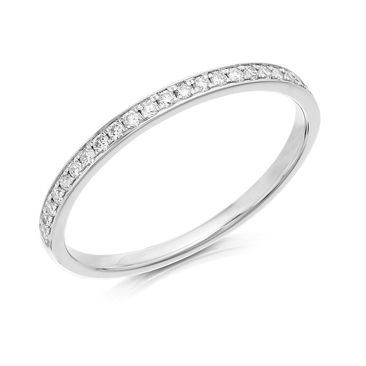 Platinum Diamond Half Eternity Ring - 16pts - Z15675