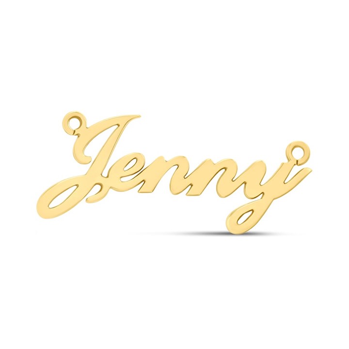 9ct yellow gold name dropper (Jenny) - Z1636