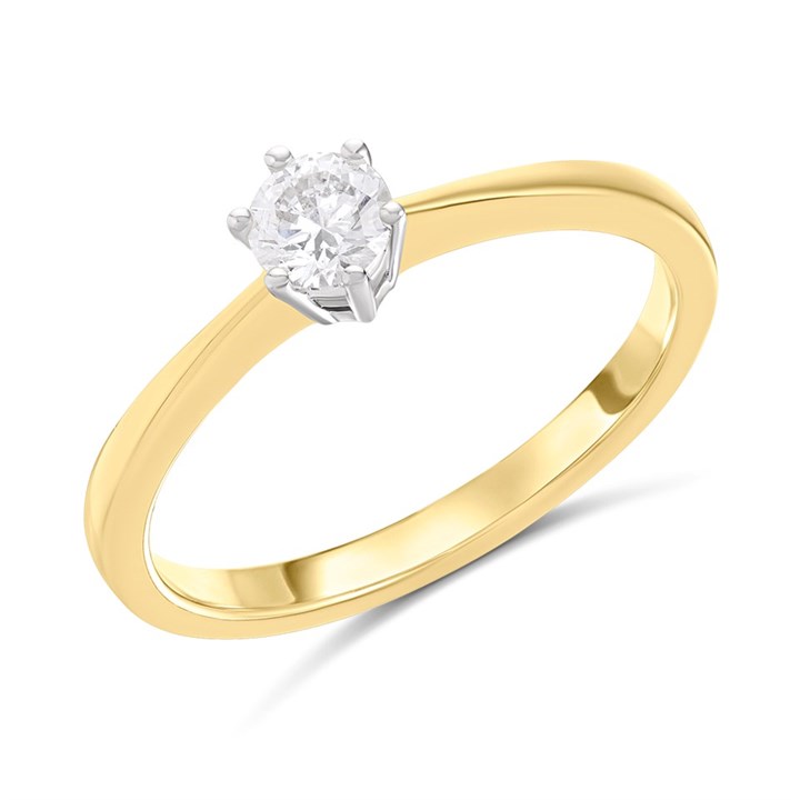 18ct yellow gold 30pt solitaire - Z16378