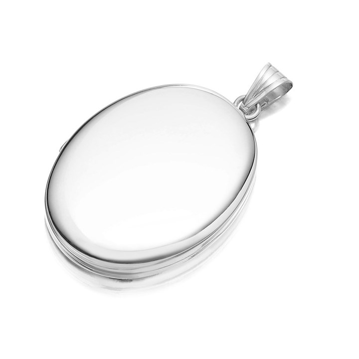 Silver Heavyweight Plain Photo Locket - Z4002