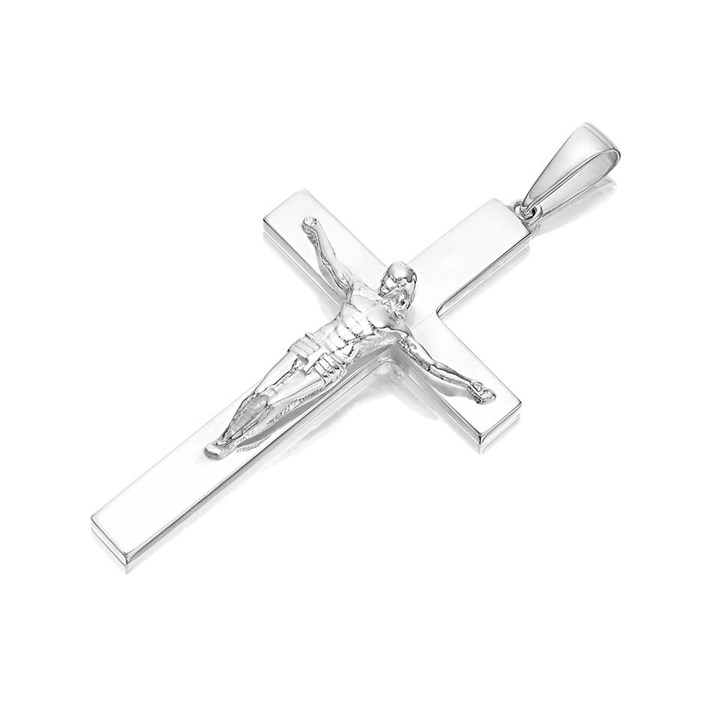 Silver Extra Heavyweight Crucifix - 55mm - Z4011