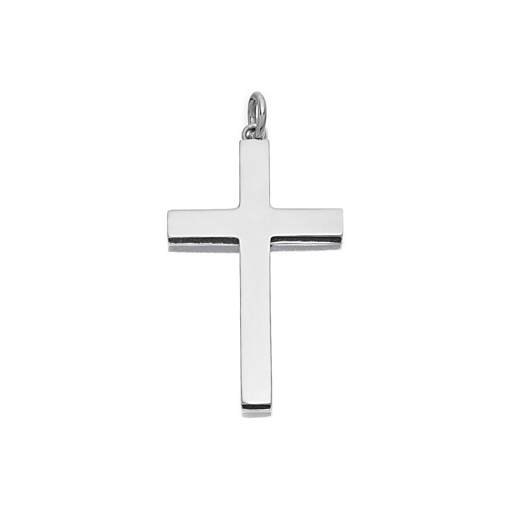 Silver Plain Cross - 40mm - Z4024