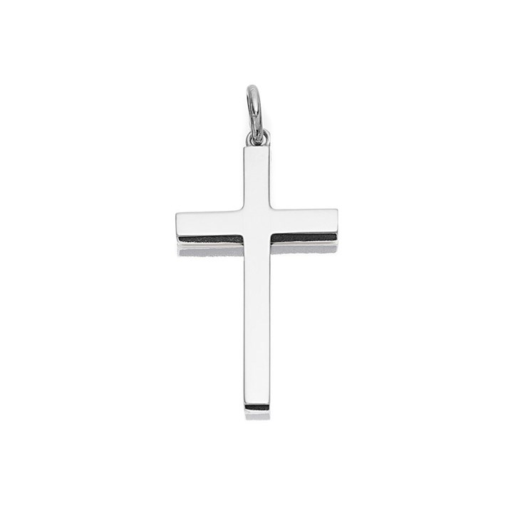 Silver Plain Cross - 30mm - Z4025
