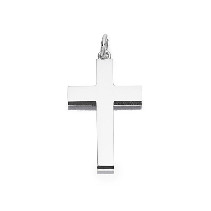 Silver Plain Cross - 30mm - Z4026