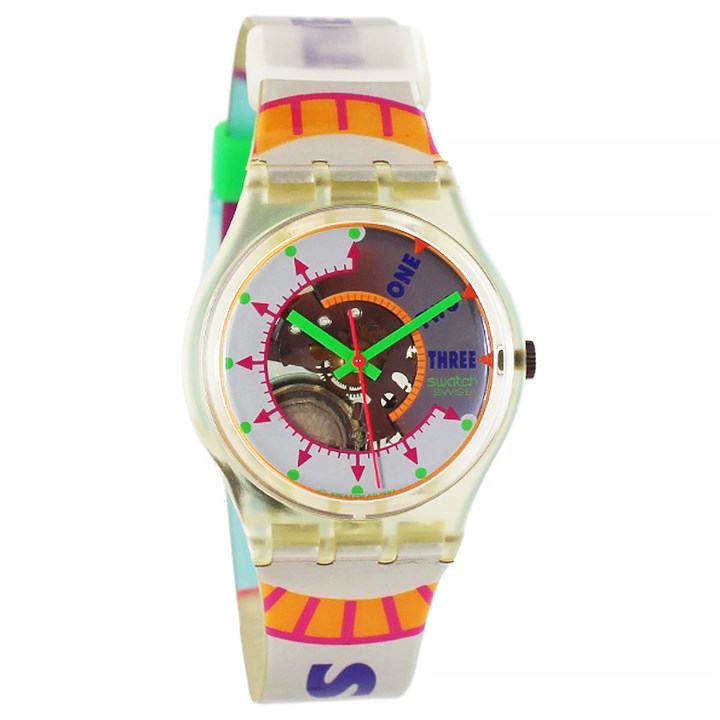Swatch Sport Section 1993 Collectable Silver Strap Watch- GK164 - Z4314