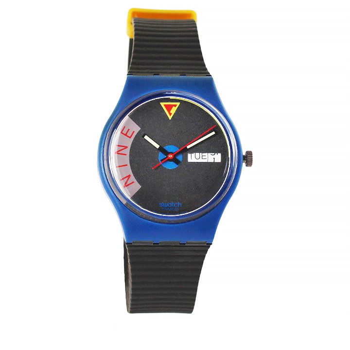 Swatch Blue Jet 1990 Collectable Grey Strap Watch- GS701 - Z4349