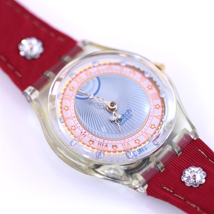 Z4366 Swatch Roi Soleil 1994 Collectable Red Strap Watch- GZ127 - Z4366