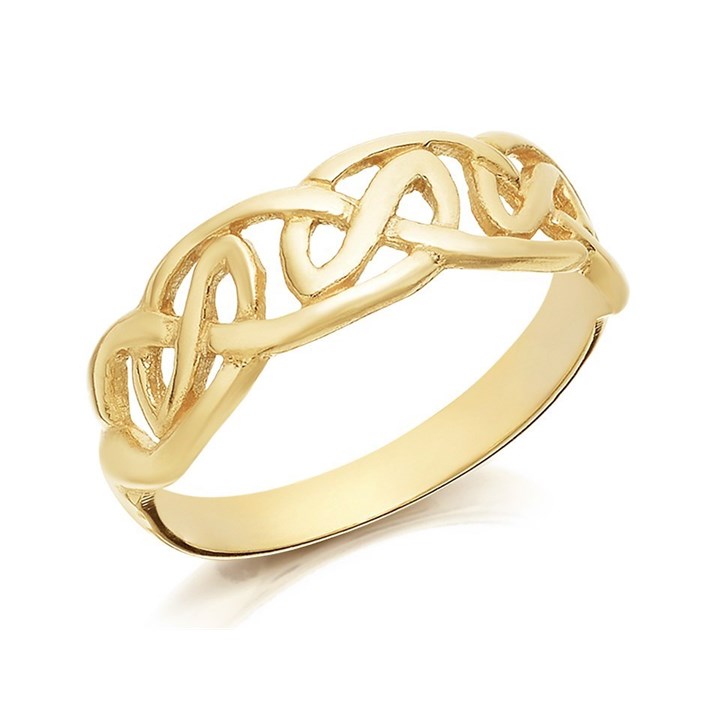 9ct Gold Gentleman's Celtic Ring- size N - Z51191