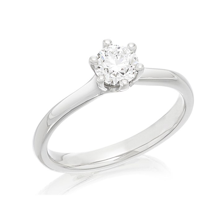 Platinum Diamond Solitaire Engagement Ring - 48pts - G/I2 - Z5120