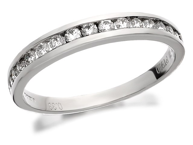 Platinum Diamond Half Eternity Ring - 1/3ct - Z51236