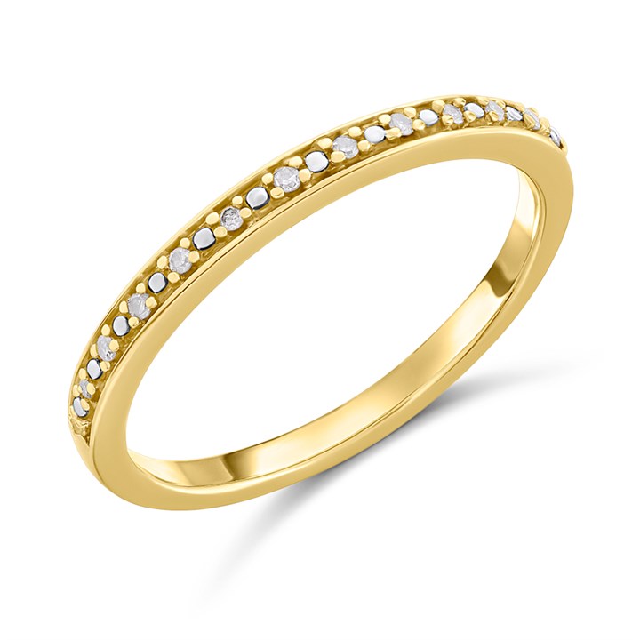 9ct Gold Diamond Half Eternity Ring- 4pts - Z51241