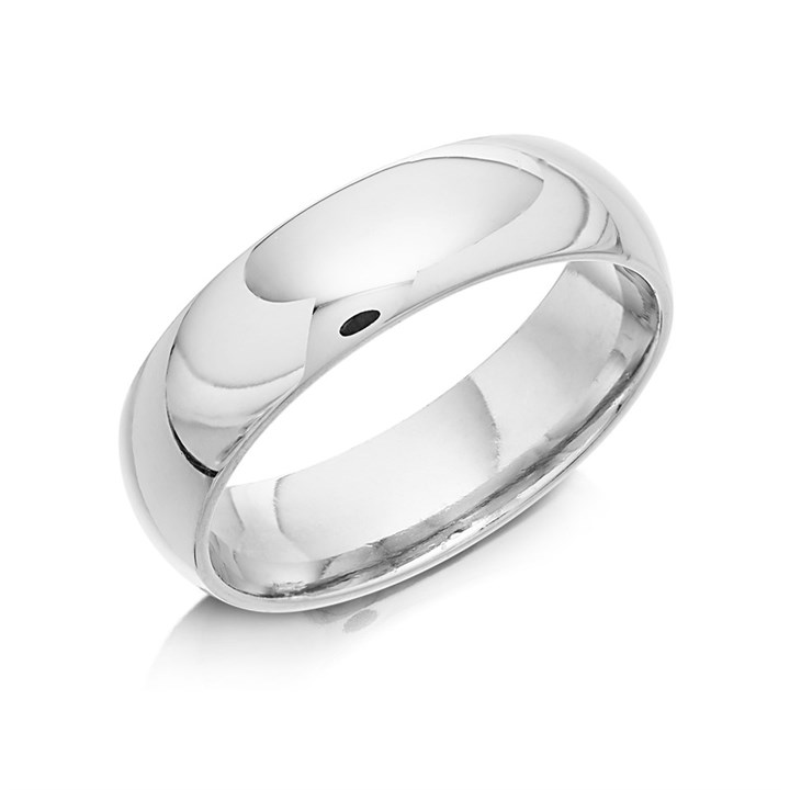 Palladium 950 Court Wedding Ring - 6mm - Z5126