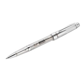 AT0745-17Cross Bailey Clear Resin And Chrome Rollerball Pen - A21164