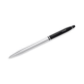 Cross Click Tuxedo Chrome And Black Ballpoint Pen - A21173