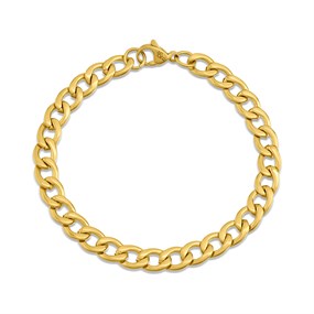 Joseph & George Gold Tone Stainless Steel Curb Bracelet - A3453