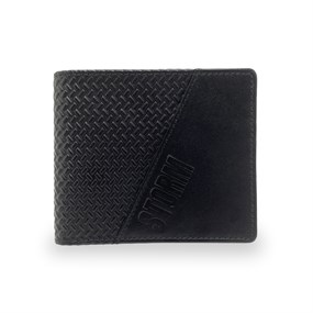Ares Bi Fold Black Leather Storm Wallet - A40121