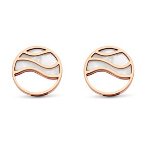 Skagen SKJ1536791 Rose Tone Mother Of Pearl Stud Earrings - A70251