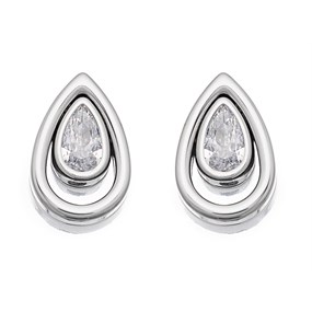 Skagen SKJ1337040 Cubic Zirconia Teardrop Stud Earrings - A7103