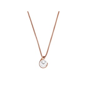 Skagen SKJ0652791 Agnethe Rose Tone Imitation Pearl Necklace - A7108