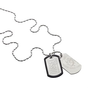 Diesel DX0011040 Stainless Steel Double Dog Tag Necklace - A9216