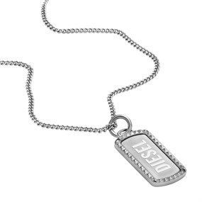 Diesel DX1455040 Stainless Steel Dog Tag Necklace - A9219