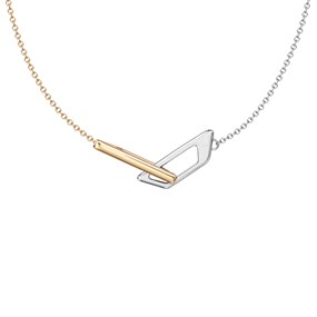 Diesel DX1687931 Steel Two Tone Logo Necklace - A9228