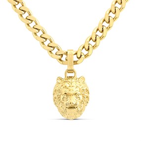 Guess JUMN01301JWYGT/U Gold Tone Lion Chain - A9309